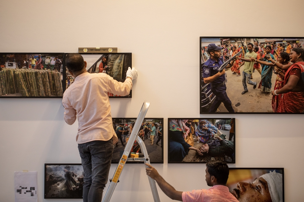 Drik undergoing installations for the Bangladesh Press Photo Contest Exhibition 2023!